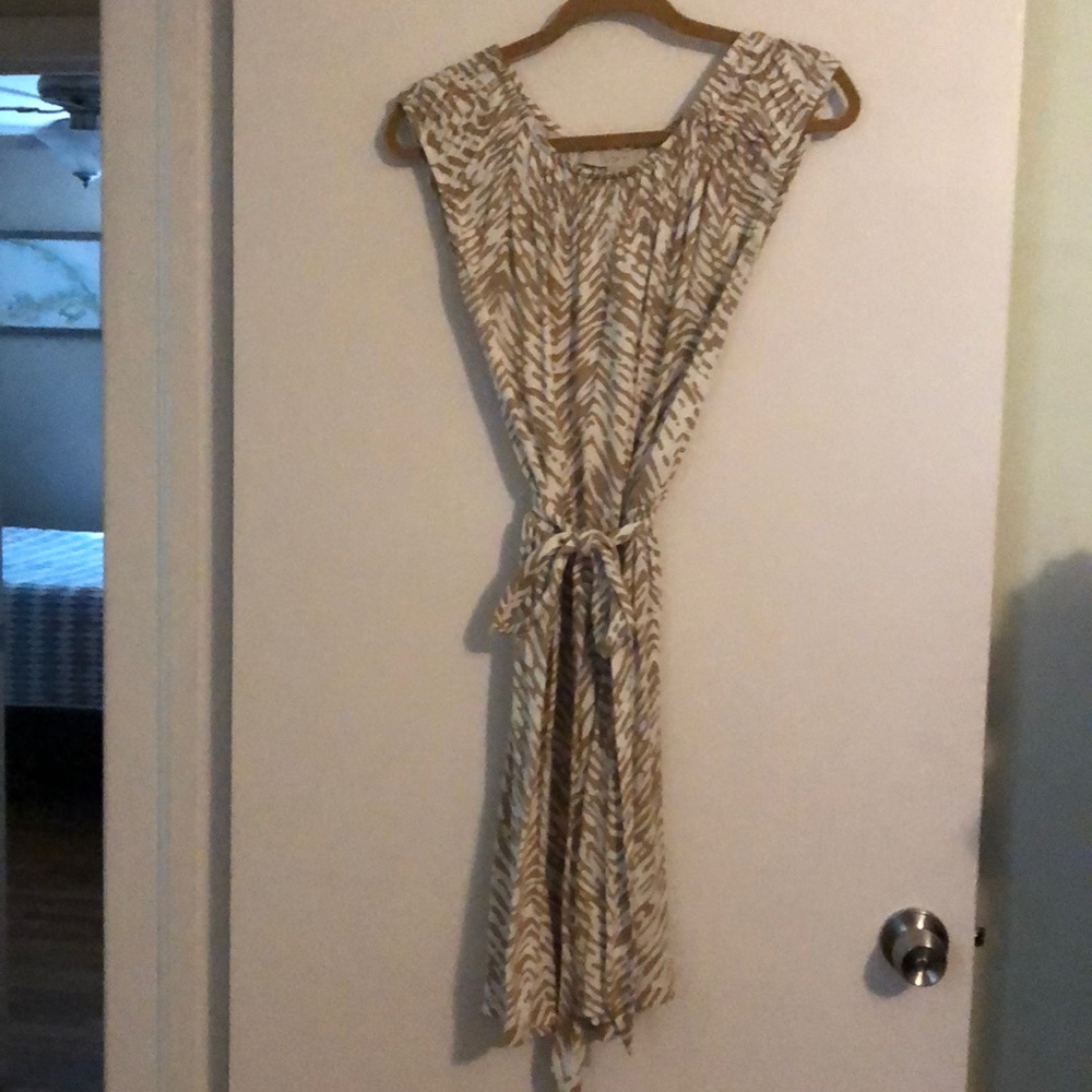 Loft Summer Sleeveless Animal Print Dress